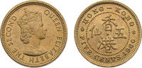 China 5 Cents China British colony Hong Kong Elizabeth II 1960 5 Cents 1st portrait 2.59g -