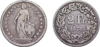 Switzerland 2 Francs Switzerland Federal State 1878 B 2 Francs (Helvetia standing) Silver (.835) Bern Mint (1500000) 10g VF HMZ 2 1202 Divo/Tob19 304 -