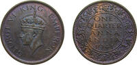 India ¼ Anna India India - British British colony 1941 • ¼ Anna - George VI Bronze Mumbai / Bombay mint 4.85g UNC KM531 -