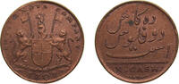 India 10 Cash India Madras Presidency British East India Company 1808 10 Cash Copper Soho Mint 4.66g XF KM320 -
