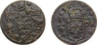 Sweden ¼ Öre Sweden Kingdom 1654 Type II ¼ Öre - Kristina Copper (1750400) 12.9g VF KM188 -