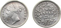 India 2 Annas India India - British East India Company 1841 2 Annas - Victoria Silver (.917) Bombay mint (11430800) 1.46g VF KM459.1 -