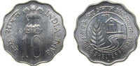 India 10 Paise India Republic 1978 ♦ 10 Paise (FAO - Food & Shelter) Aluminium (96% Aluminium, 4% Magnesium) Bombay Mint (24471000) 2.3g BU -