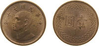 China 1 New Dollar China Taiwan Province of People's Republic of China 1981 1 New Dollar Copper-aluminium-nickel (92% Copper, 6% Nickel, 2% Alumini -