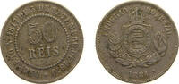 Brazil 50 Réis Brazil Empire 1886 50 Réis - Pedro II Copper-nickel Rio de Janeiro Mint (590000) 7g VF KM 482 -