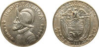 Panama ½ Balboa Panama Republic 1968 ½ Balboa Billon (.400 silver) (Copper .600) San Francisco Mint (1000000) 11.5g AU KM 12a.1 -