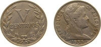Colombia 5 Centavos Colombia Republic 1935 5 Centavos (Liberty) Copper-nickel (75% Copper, 25% Nickel) 4g XF KM 199 Schön 14 Hernández 364-376 Restr -