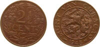 Netherlands Antilles 2½ Cents Netherlands Antilles Curaçao Dutch colony 1948 2½ Cents Brass (95% Copper, 5% Zinc) Utrecht Mint (1000000) 4g AU KM 42 Schön 34 -
