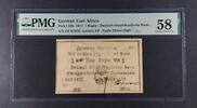 GERMAN EAST AFRICA 1 RUPIE 1917 DEUTSCH - OSTAFRIKANISCHE BANK. PMG 58 68.49 £  +  15.61 £ shipping