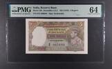 INDIA 5 RUPEES 1943 RESERVE BANK. Deshmukh. PMG 64 155.18 £  +  15.61 £ shipping