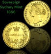 Australia Sovereign 1866 Sydney mint EF