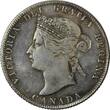 Canada 25 Cents 1880H Scarce Wide 0 in date. VF