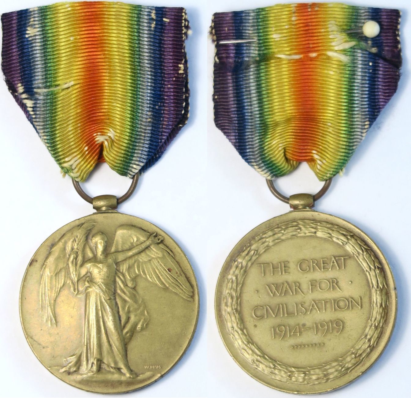 Great Britain 1914 1919 Victory Medal Gvf Aef Ma Shops