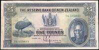 New Zealand Five Pounds 1934 Prefix 3K, Governor L. Lefeaux signature. ss 825.50 &pound;  +  14.53 &pound; shipping