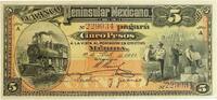Mexico 5 Pesos 1914 El Banco Peninsular Mexicano aUNC-UNC 88.87 &pound;  +  14.53 &pound; shipping