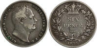 Great Britain Sixpence King William IV -