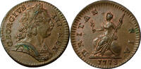 Great Britain Farthing Scarce Variety: Branch to right leg of A. -