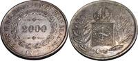 Brazil 2000 Reis Pedro II, 1831-1889. -
