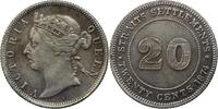 Straits Settlements 20 Cents 1874 H Queen Victoria, scarce low mintage c... 149.55 &pound;  +  14.53 &pound; shipping