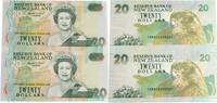 New Zealand 20 Dollars Uncut pair with reverse serials. -