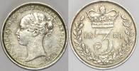 Great Britain Threepence Victoria Young head coinage -