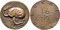Kunstmedaillen, Bronzegussmedaille Ruppel, Barbara. Neubeginn - Keimende Bohne. -