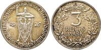 Weimarer Republik 3 Reichsmark 1925 A. Rheinlande. Vorzüglich 34.68 £  +  7.80 £ shipping