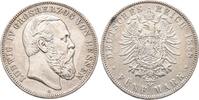 Hessen 5 Mark 1888. Ludwig IV. 1877-1892. Sehr schön + 1,300.43 £ free shipping