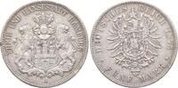Hamburg Stadt 5 Mark 1875. Kl. Randfehler, sehr sch&ouml;n 59.24 &pound;  +  38.09 &pound; shipping