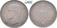 Bayern 3 Mark 1908 D. Otto 1886-1913. Vorz&uuml;glich-Stempelglanz / NGC MS 63 165.04 &pound;  +  38.09 &pound; shipping
