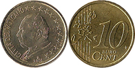 VATICAN 10 c 2002 JEAN PAUL II Unz 43.35 £  +  12.14 £ shipping
