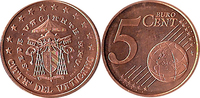 VATICAN 5 c 2005 SEDE VACANTE Unz 43.35 £  +  12.14 £ shipping