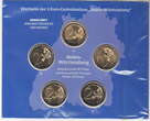 Deutschland 2013 A/D/F/G/J 5 x 2 Euro Gedenkmünzenset 2013, Kloster Maulbronn CH UNC im Originalfolder mit Folie