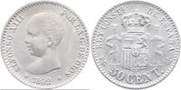 Spanien 50 Cent 1892 Alfonso XIII. 1886-1931 vorzüglich 16.47 £  +  7.80 £ shipping