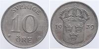 Schweden 10 Öre Silber Gustaf V. 1907-1950 -
