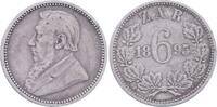 Südafrika 6 Pence Silber 1895 Paul Krüger sehr schön 13.00 £  +  7.80 £ shipping