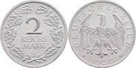 Weimarer Republik  2 Reichsmark 1925 A vorzüglich