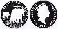 Cook Islands 100 Dollars Silber Elefanten, 5 Unzen Silber 999 -