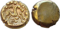 GAULE BELGIQUE, Ambiani, 55-50 BC. **Extremely RARE,  ONE S  retrograde  **  R 5 Stater  XF+