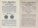 Numismatische und Arch&auml;ologische Zeitschriften 1911 BERLINER M&Uuml;NZBL&Auml;TTER... 25.64 &pound;23.07 &pound;  +  4.27 &pound; shipping