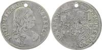 Brandenburg-Preussen 1/3 Taler 1672 Friedrich Wilhelm der Grosse Kurfürst 1640-1688. gelocht, Prägeschw., VF