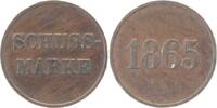 Deutsche Bundesschiessen Bronze-Schussmarke Deutsches Bundesschiessen Bremen 1865 (2.). -