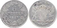 Baden-Durlach 6 Kreuzer 1847 Leopold 1830-1852. vorzüglich-Stempelglanz 60.69 £  +  7.80 £ shipping