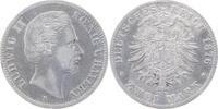 Bayern 2 Mark 1876 D Ludwig II. 1864-1886. sehr schön - 65.02 £  +  7.80 £ shipping
