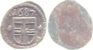 Konstanz-Stadt Einseitiger Cu-Pfennig 1687 vorz&uuml;glich 55.55 &pound;  +  7.69 &pound; shipping