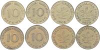 Bank Deutscher L&auml;nder LOT: 10 Pfennig 1949 D, F, G, J Bundesrepublik/Ban... 21.16 &pound;  +  4.23 &pound; shipping