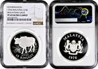 15 ringgit Malaysia 15 ringgit 1976, NGC PF69 UC, World Wildlife Conservation - Malaysian Gaur -