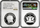 25 dollars Trinidad and Tobago 25 dollars 1980, NGC PF69 UC, 10th Anniversary - Caribbean Development Bank Top Pop -