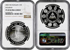 10 cordobas Nicaragua 10 cordobas 2002, NGC PF69 UC, Ibero-America - Sailboat Top Pop -