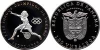 1 balboa Panama 1 balboa 1988, PROOF, XXIV summer Olympic Games - Tennis silver -